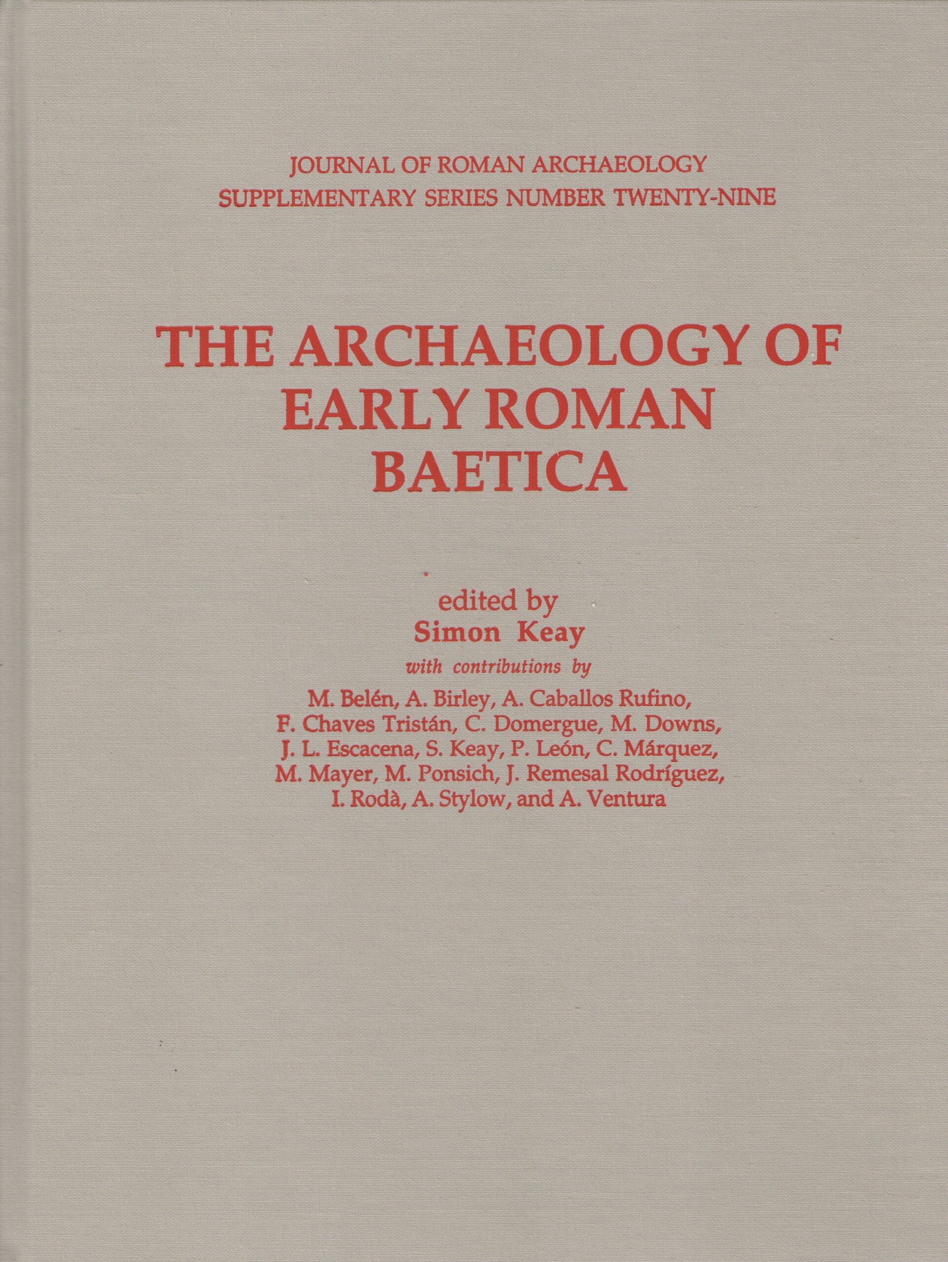 Supplement 29 Journal of Roman Archaeology