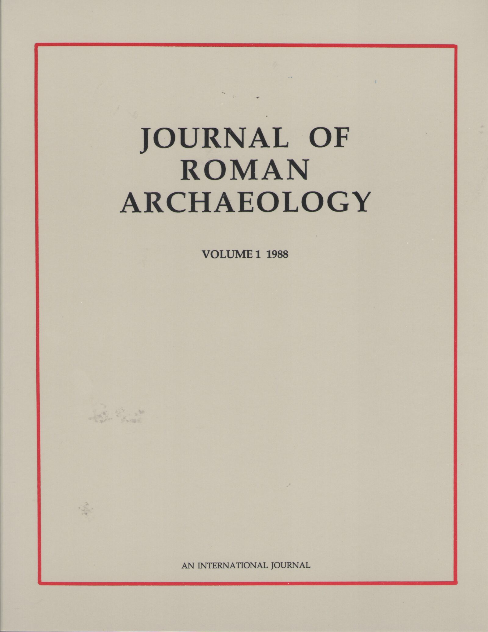 Volume 1 Journal of Roman Archaeology